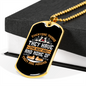 Everyone Thinks White Necklace Stainless Steel or 18k Gold Dog Tag 24" Chain-Express Your Love Gifts