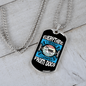 Everything I Know Blue Necklace Stainless Steel or 18k Gold Dog Tag 24" Chain-Express Your Love Gifts