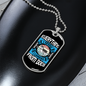 Everything I Know Blue Necklace Stainless Steel or 18k Gold Dog Tag 24" Chain-Express Your Love Gifts