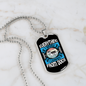 Everything I Know Blue Necklace Stainless Steel or 18k Gold Dog Tag 24" Chain-Express Your Love Gifts