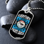 Everything I Know Blue Necklace Stainless Steel or 18k Gold Dog Tag 24" Chain-Express Your Love Gifts