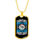 Everything I Know Blue Necklace Stainless Steel or 18k Gold Dog Tag 24" Chain-Express Your Love Gifts