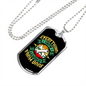 Everything I Know Bones Necklace Stainless Steel or 18k Gold Dog Tag 24" Chain-Express Your Love Gifts