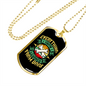 Everything I Know Bones Necklace Stainless Steel or 18k Gold Dog Tag 24" Chain-Express Your Love Gifts