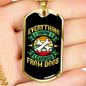 Everything I Know Bones Necklace Stainless Steel or 18k Gold Dog Tag 24" Chain-Express Your Love Gifts