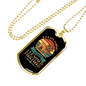 Everything I Know Bulldog Blue Necklace Stainless Steel or 18k Gold Dog Tag 24" Chain-Express Your Love Gifts