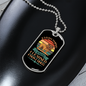Everything I Know Bulldog Blue Necklace Stainless Steel or 18k Gold Dog Tag 24" Chain-Express Your Love Gifts