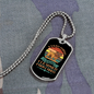 Everything I Know Bulldog Blue Necklace Stainless Steel or 18k Gold Dog Tag 24" Chain-Express Your Love Gifts