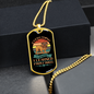 Everything I Know Bulldog Blue Necklace Stainless Steel or 18k Gold Dog Tag 24" Chain-Express Your Love Gifts