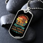 Everything I Know Bulldog Blue Necklace Stainless Steel or 18k Gold Dog Tag 24" Chain-Express Your Love Gifts