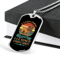 Everything I Know Bulldog Blue Necklace Stainless Steel or 18k Gold Dog Tag 24" Chain-Express Your Love Gifts