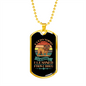 Everything I Know Bulldog Blue Necklace Stainless Steel or 18k Gold Dog Tag 24" Chain-Express Your Love Gifts