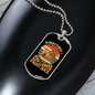 Everything I Know Bulldog Necklace Stainless Steel or 18k Gold Dog Tag 24" Chain-Express Your Love Gifts