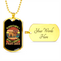 Everything I Know Bulldog Necklace Stainless Steel or 18k Gold Dog Tag 24" Chain-Express Your Love Gifts