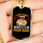 Everything I Know Orange Necklace Stainless Steel or 18k Gold Dog Tag 24" Chain-Express Your Love Gifts
