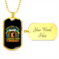 Everything I Know Puppy Necklace Stainless Steel or 18k Gold Dog Tag 24" Chain-Express Your Love Gifts