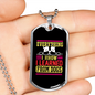 Everything I Learned From Dogs Necklace Stainless Steel or 18k Gold Dog Tag 24" Chain-Express Your Love Gifts