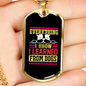 Everything I Learned From Dogs Necklace Stainless Steel or 18k Gold Dog Tag 24" Chain-Express Your Love Gifts