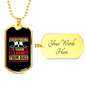Everything I Learned From Dogs Necklace Stainless Steel or 18k Gold Dog Tag 24" Chain-Express Your Love Gifts