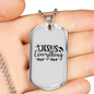 Everything Jesus Cross Necklace Stainless Steel or 18k Gold Dog Tag 24" Chain-Express Your Love Gifts