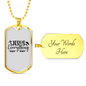 Everything Jesus Cross Necklace Stainless Steel or 18k Gold Dog Tag 24" Chain-Express Your Love Gifts