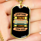 Everything Learned From Dogs Bone Necklace Stainless Steel or 18k Gold Dog Tag 24" Chain-Express Your Love Gifts