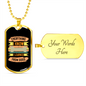 Everything Learned From Dogs Bone Necklace Stainless Steel or 18k Gold Dog Tag 24" Chain-Express Your Love Gifts