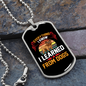 Everything Learned From Dogs White Necklace Stainless Steel or 18k Gold Dog Tag 24" Chain-Express Your Love Gifts