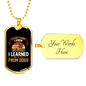 Everything Learned From Dogs White Necklace Stainless Steel or 18k Gold Dog Tag 24" Chain-Express Your Love Gifts