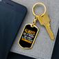 Everywhere God Is Present Keychain Stainless Steel or 18k Gold Dog Tag Keyring-Express Your Love Gifts