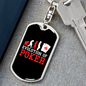 Evolution of Poker Gambler Keychain Stainless Steel or 18k Gold Dog Tag Keyring-Express Your Love Gifts