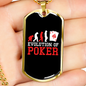 Evolution of Poker Gambler Necklace Stainless Steel or 18k Gold Dog Tag 24-Express Your Love Gifts