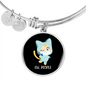 Ew People Cat Bracelet Stainless Steel or 18k Gold Circle Bangle-Express Your Love Gifts