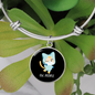 Ew People Cat Bracelet Stainless Steel or 18k Gold Circle Bangle-Express Your Love Gifts