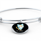 Ew People Cat Bracelet Stainless Steel or 18k Gold Circle Bangle-Express Your Love Gifts