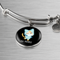 Ew People Cat Bracelet Stainless Steel or 18k Gold Circle Bangle-Express Your Love Gifts
