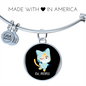 Ew People Cat Bracelet Stainless Steel or 18k Gold Circle Bangle-Express Your Love Gifts