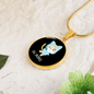 Ew People Cat Circle Necklace Stainless Steel or 18k Gold 18-22"-Express Your Love Gifts