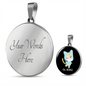 Ew People Cat Circle Necklace Stainless Steel or 18k Gold 18-22"-Express Your Love Gifts