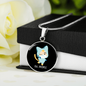 Ew People Cat Circle Necklace Stainless Steel or 18k Gold 18-22"-Express Your Love Gifts