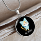 Ew People Cat Circle Necklace Stainless Steel or 18k Gold 18-22"-Express Your Love Gifts