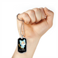 Ew People Cat Necklace Stainless Steel or 18k Gold Dog Tag 24" Chain-Express Your Love Gifts