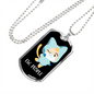 Ew People Cat Necklace Stainless Steel or 18k Gold Dog Tag 24" Chain-Express Your Love Gifts