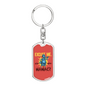Excuse Me Are You Maniac Keychain Stainless Steel or 18k Gold Dog Tag Keyring-Express Your Love Gifts