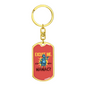 Excuse Me Are You Maniac Keychain Stainless Steel or 18k Gold Dog Tag Keyring-Express Your Love Gifts