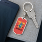 Excuse Me Are You Maniac Keychain Stainless Steel or 18k Gold Dog Tag Keyring-Express Your Love Gifts