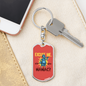 Excuse Me Are You Maniac Keychain Stainless Steel or 18k Gold Dog Tag Keyring-Express Your Love Gifts