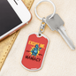 Excuse Me Are You Maniac Keychain Stainless Steel or 18k Gold Dog Tag Keyring-Express Your Love Gifts
