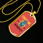 Excuse Me Are You Maniac Necklace Stainless Steel or 18k Gold Dog Tag 24"-Express Your Love Gifts