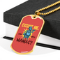 Excuse Me Are You Maniac Necklace Stainless Steel or 18k Gold Dog Tag 24"-Express Your Love Gifts